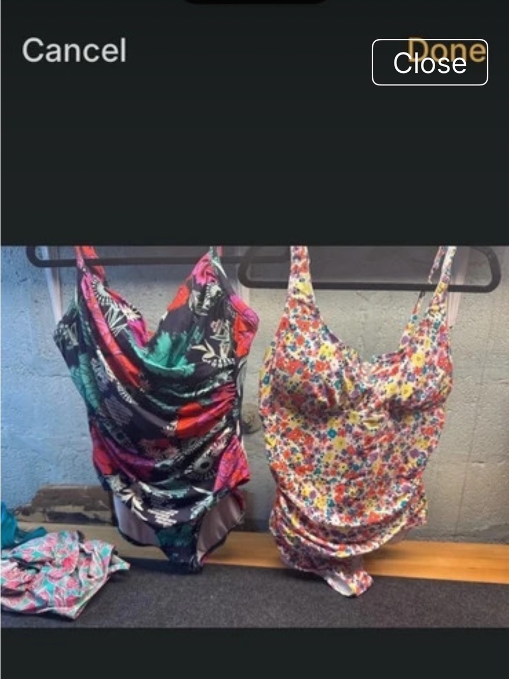 Floral & Tropical Print Women’s Tankini Tops - Pink Multicolor